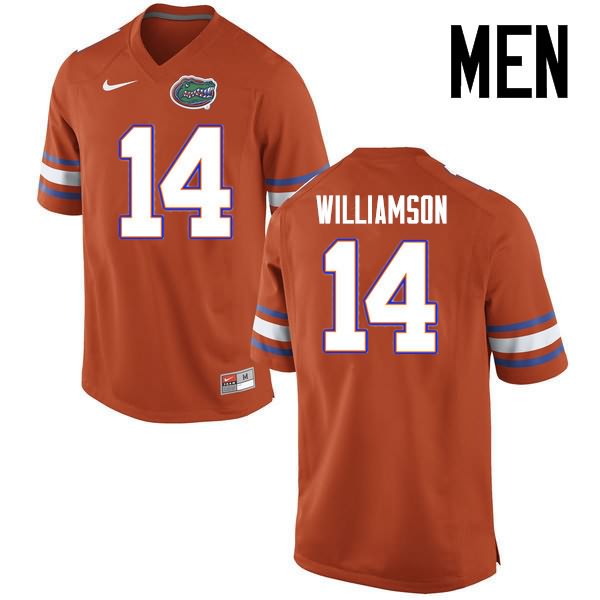 NCAA Florida Gators Chris Williamson Men's #14 Nike Orange Stitched Authentic College Football Jersey AXI7264BO